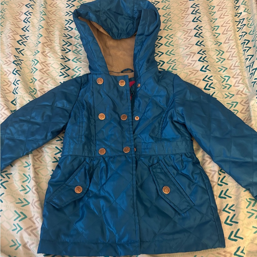 London Fog Kids Teal Quilted Puffer Jacket